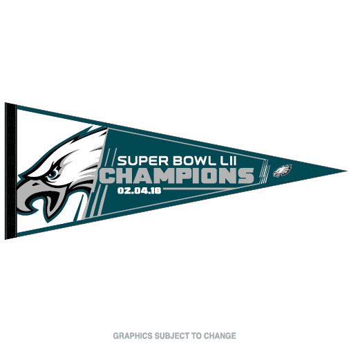 Philadelphia Eagles Super Bowl LII 52 Champions Felt Pennant 